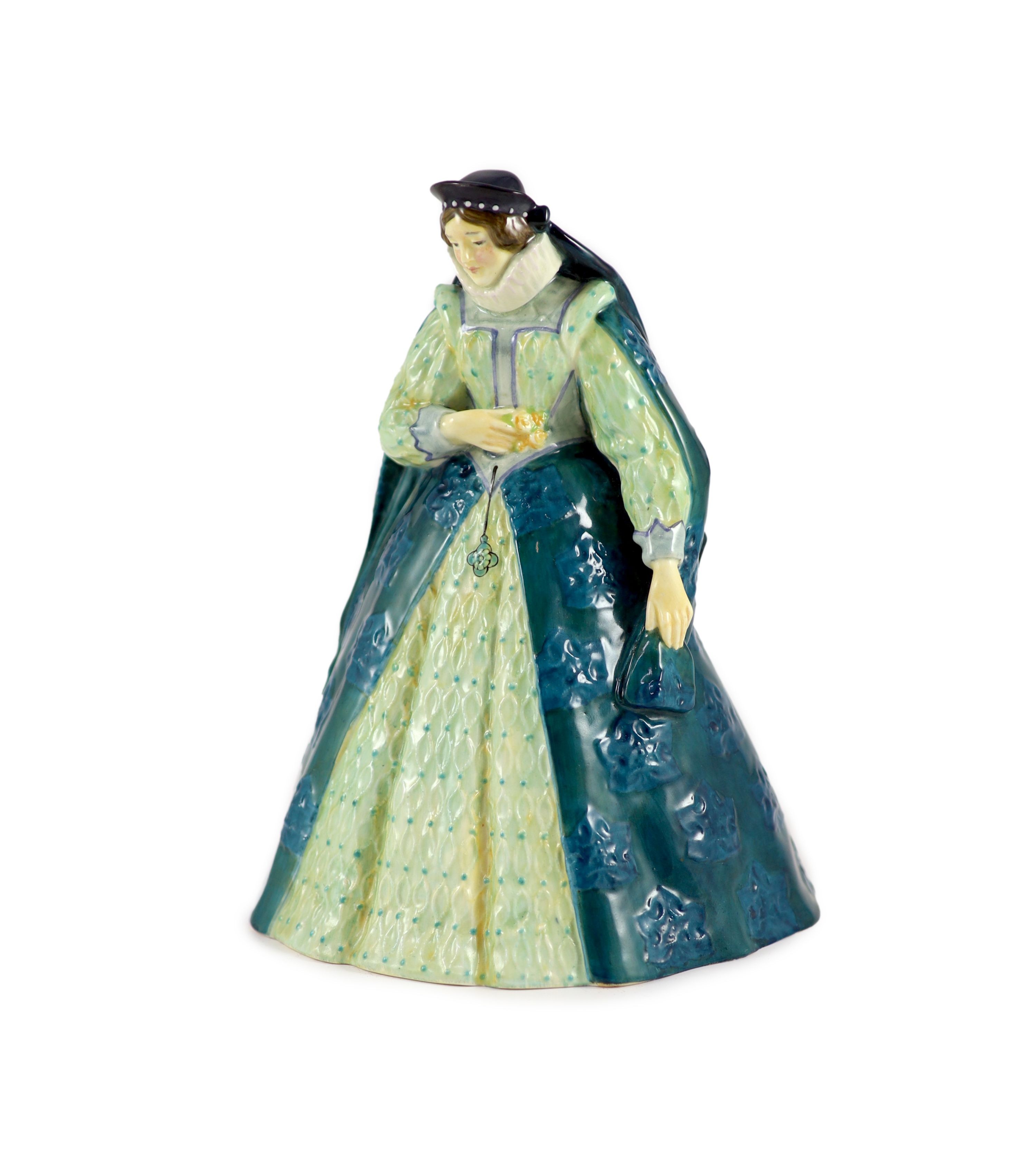 A rare Royal Doulton figure 'An Elizabethan Lady' HN309, c.1919, modelled by C. J. Noke, 23.5 cm high